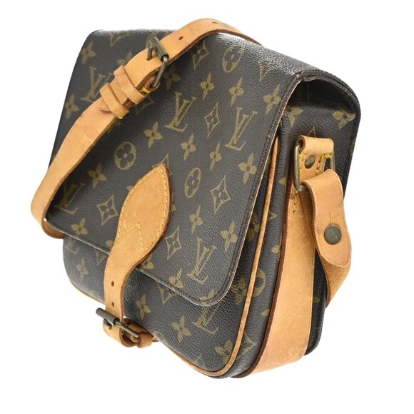 LOUIS VUITTON Cartouchiere MM Shoulder Bag Monogram Leather Brown M51253 32FC087 - Picture 2 of 16
